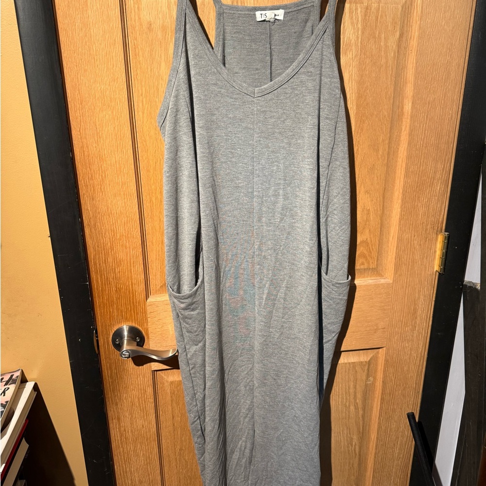 Thrive Gray Halter Sleeveless Jumpsuit Casual